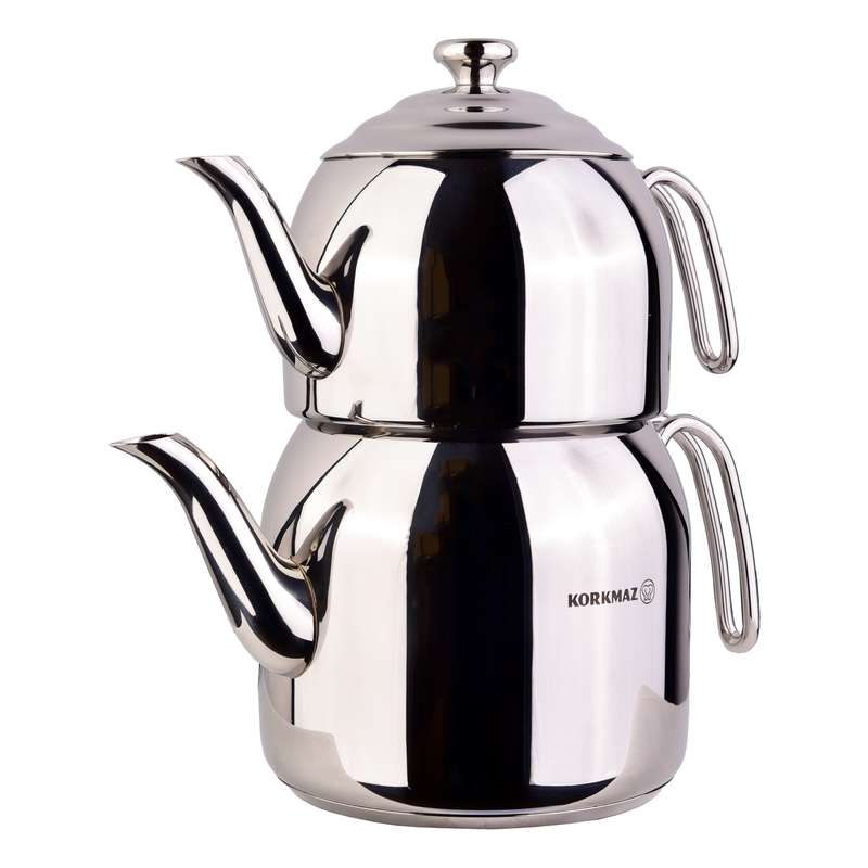 ست کتری قوری کرکماز مدل MEGA کد 058 گنجایش کتری 3.5 لیتر گنجایش قوری 2 لیتر