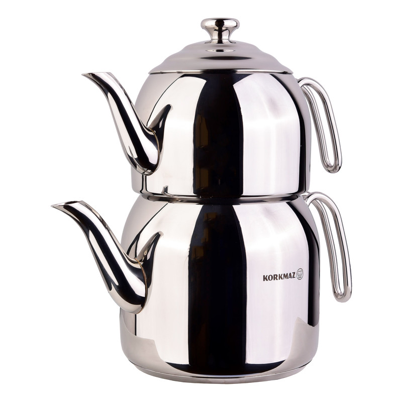 ست کتری قوری کرکماز مدل MEGA کد 058 گنجایش کتری 3.5 لیتر گنجایش قوری 2 لیتر