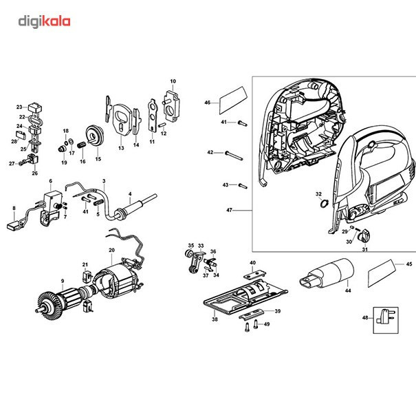 اره عمودبر برقی بلک اند دکر مدل KS700PETP