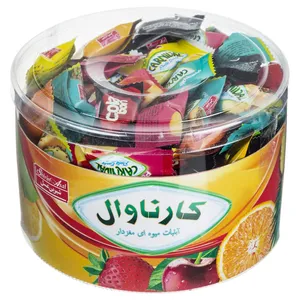 آبنبات میوه ای مغزدار شیرین عسل مقدار 400 گرم