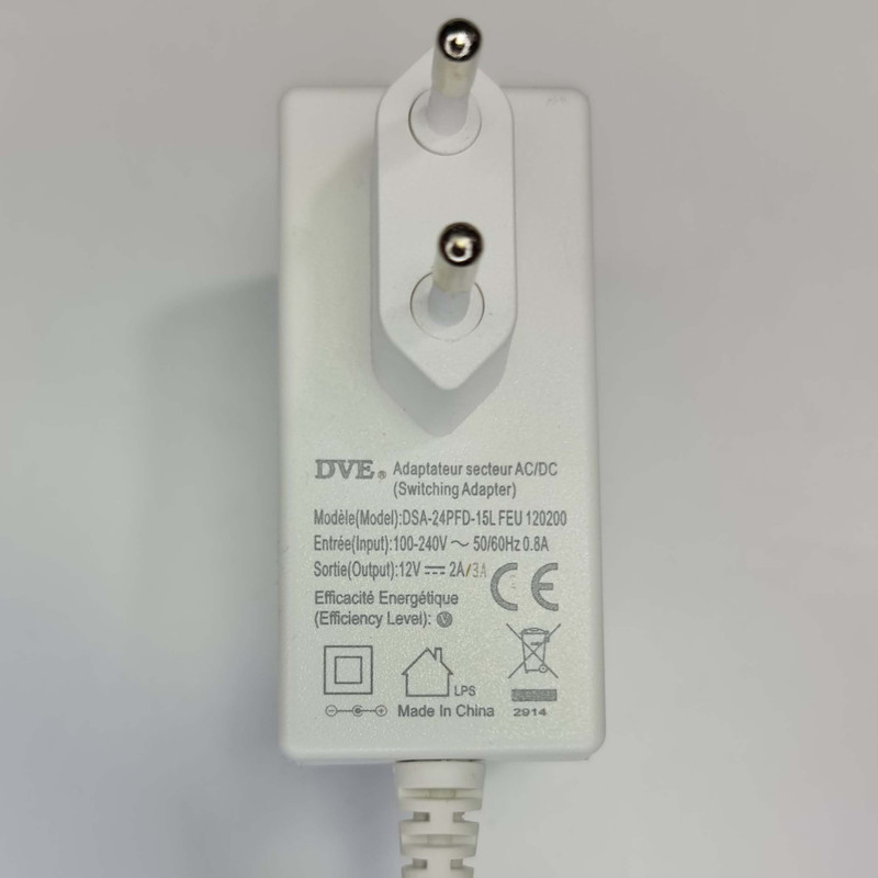آداپتور 12 ولت 3 آمپر دی وی ای مدل DSA-24PFD