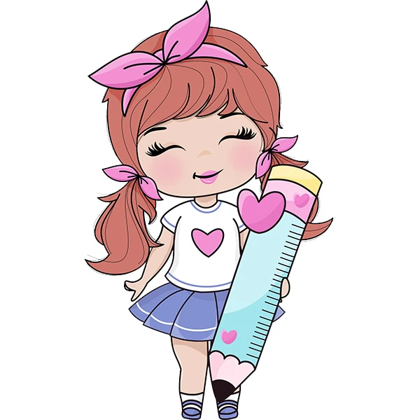  استیکر پارچه و لباس پاد آفرین طرح مدرسه و دختر کوچولو کد 4665