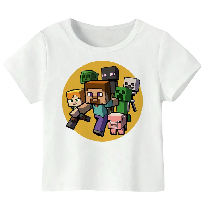 تی شرت آستین کوتاه پسرانه مدل ماینکرفت W41
