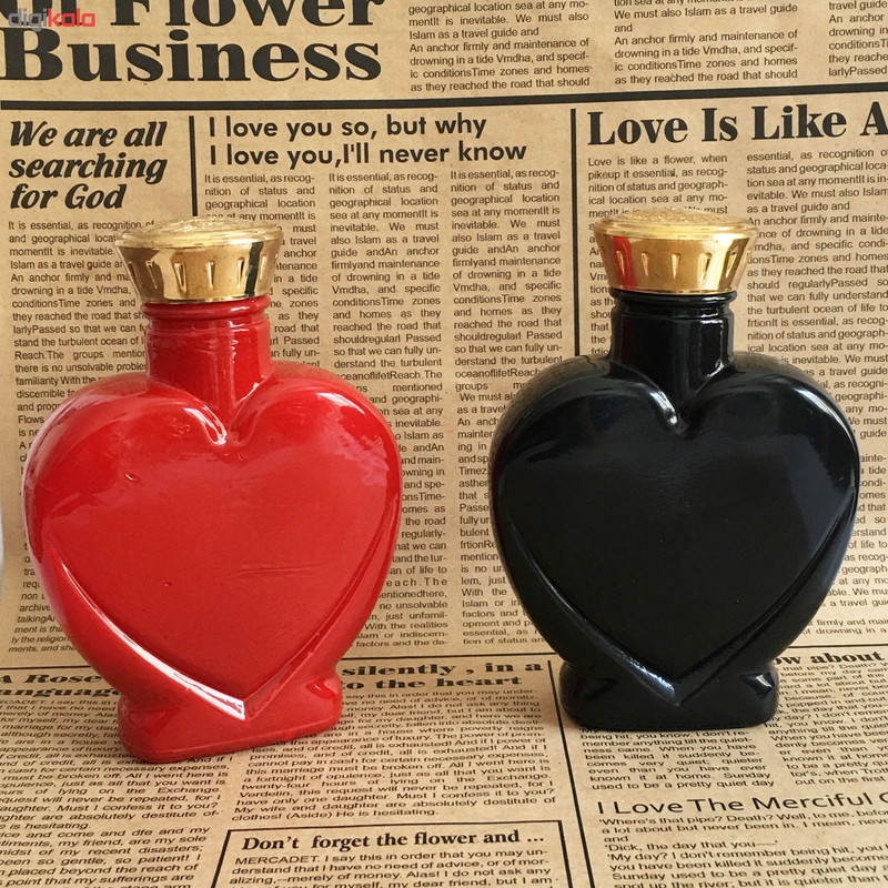 بطری طرح قلب