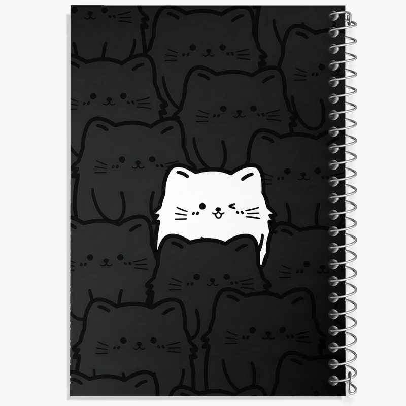 دفتر ژورنال نویسی 50 برگ خندالو مدل نقطه ای طرح گربه (Cat) کد F1393