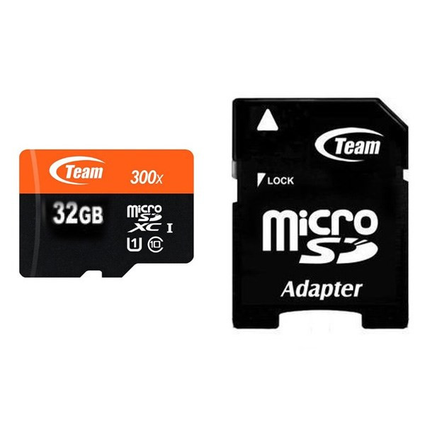 کارت حافظه microSDXC تیم گروپ کلاس 10 استاندارد UHS-I U1 همراه با آداپتور SD ظرفیت 32 گیگابایت