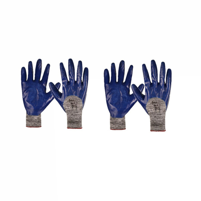 دستکش ایمنی گیلان مدل نیتریل لبه دار XL مجموعه 2 عددی