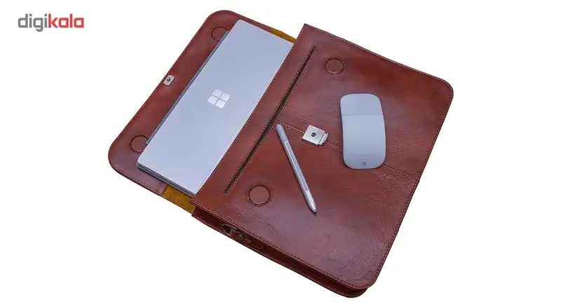 تبلت مایکروسافت مدل Surface Pro 2017 - E به همراه کیبورد و قلم و ماوس 2017 رنگ پلاتینیوم و کیف چرم صنوبر - ظرفیت 512 گیگابایت