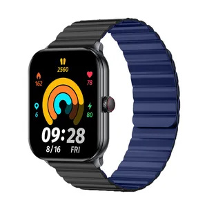 ساعت هوشمند 45 میلی متری گلوریمی مدل GC Slim با بند سیلیکونی و مغناطیسی 