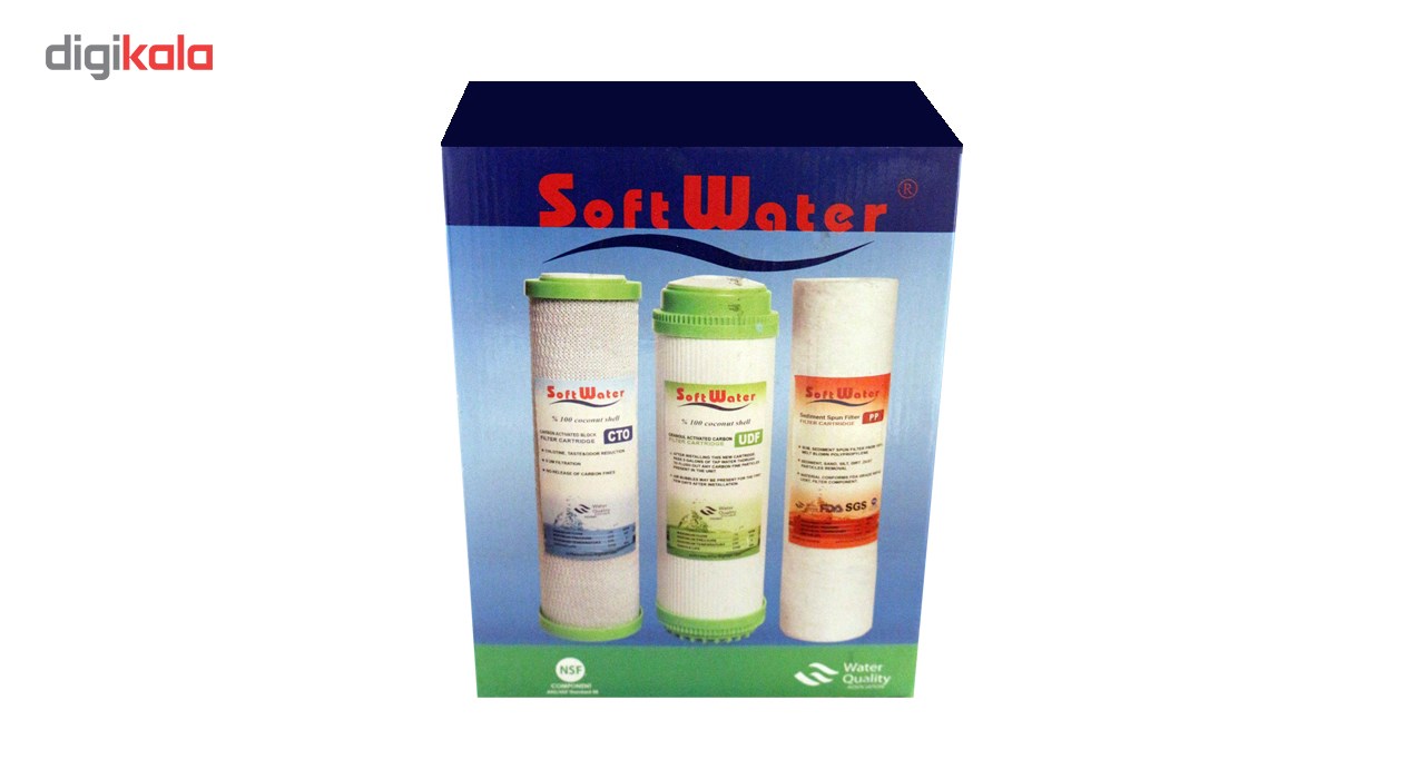 فیلتر دستگاه تصفیه آب خانگی سافت واتر مدل Soft بسته سه عددی