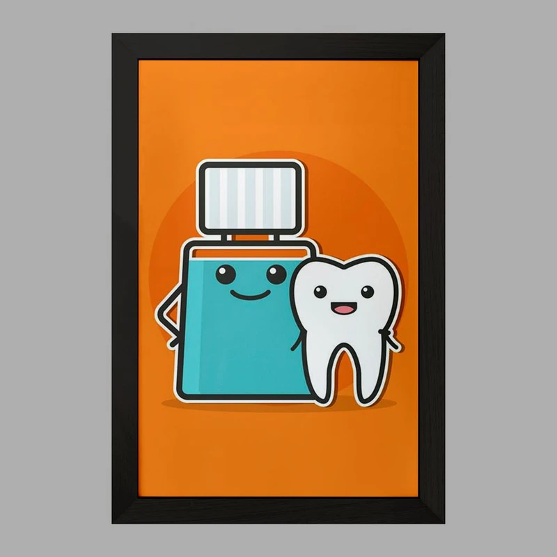 تابلو خندالو مدل دندان و دندانپزشکی کودکانه کد 27758