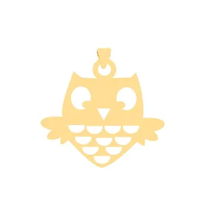 آویز گردنبند طلا 18 عیار زنانه قیراط طرح جغد کد GH6299