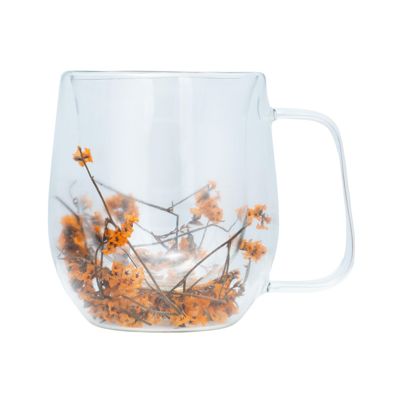 لیوان مدل دوجداره طرح گل‌ دار