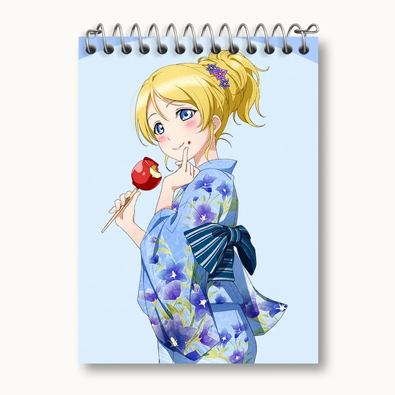 دفتر یادداشت 50 برگ خندالو مدل الی ایاسه انیمه لاو لایو Love Live کد 18284