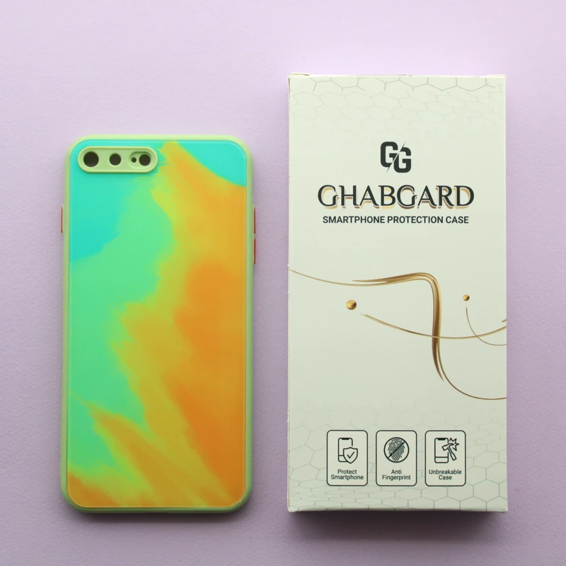 کاور قاب گارد مدل پشت گلس ابرنگی مناسب برای گوشی موبایل اپل iPhone 7 plus / 8 plus