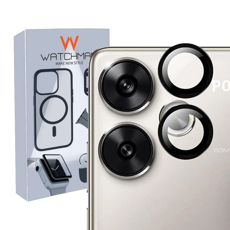 محافظ لنز دوربین واچ من مدل Ring Metal-4K مناسب برای گوشی موبایل شیائومی POCO F6