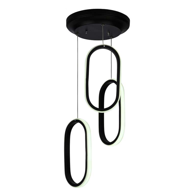 چراغ آویز چشمه نور کد L6407/3BK