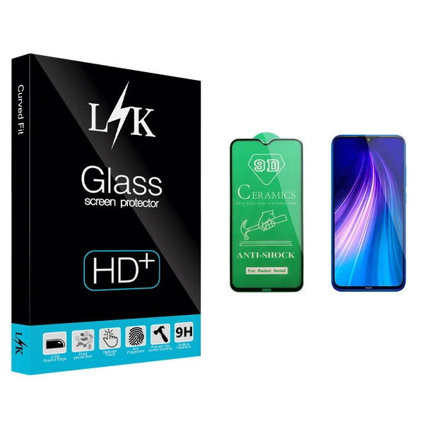 محافظ صفحه نمایش سرامیکی ال کی مدل Hard glass مناسب برای گوشی موبایل شیائومی Redmi Note 8