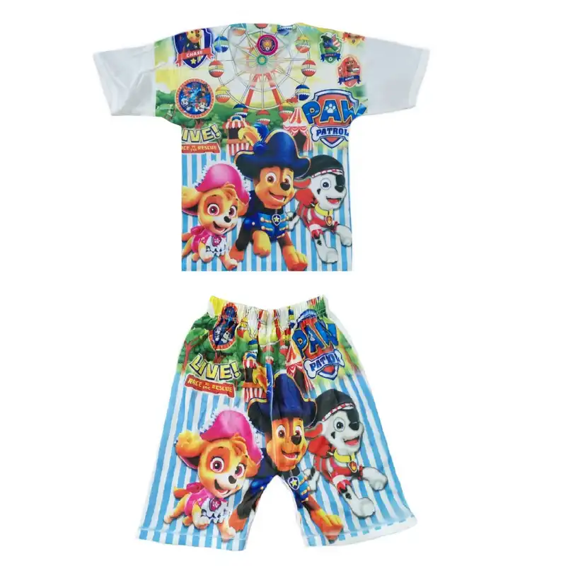 ست تی شرت و شلوارک بچگانه مدل سگهای نگهبان