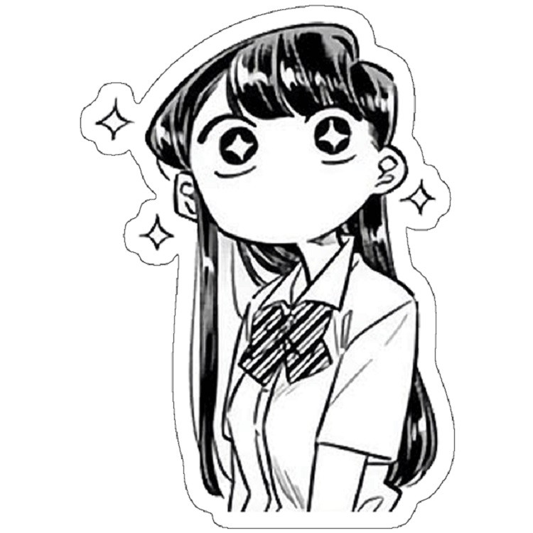 استیکر لپ تاپ مدل Komi-san wa Komyushou Desu