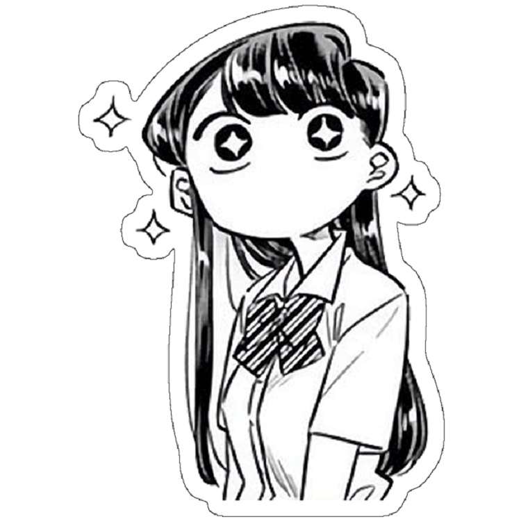 استیکر لپ تاپ مدل Komi-san wa Komyushou Desu
