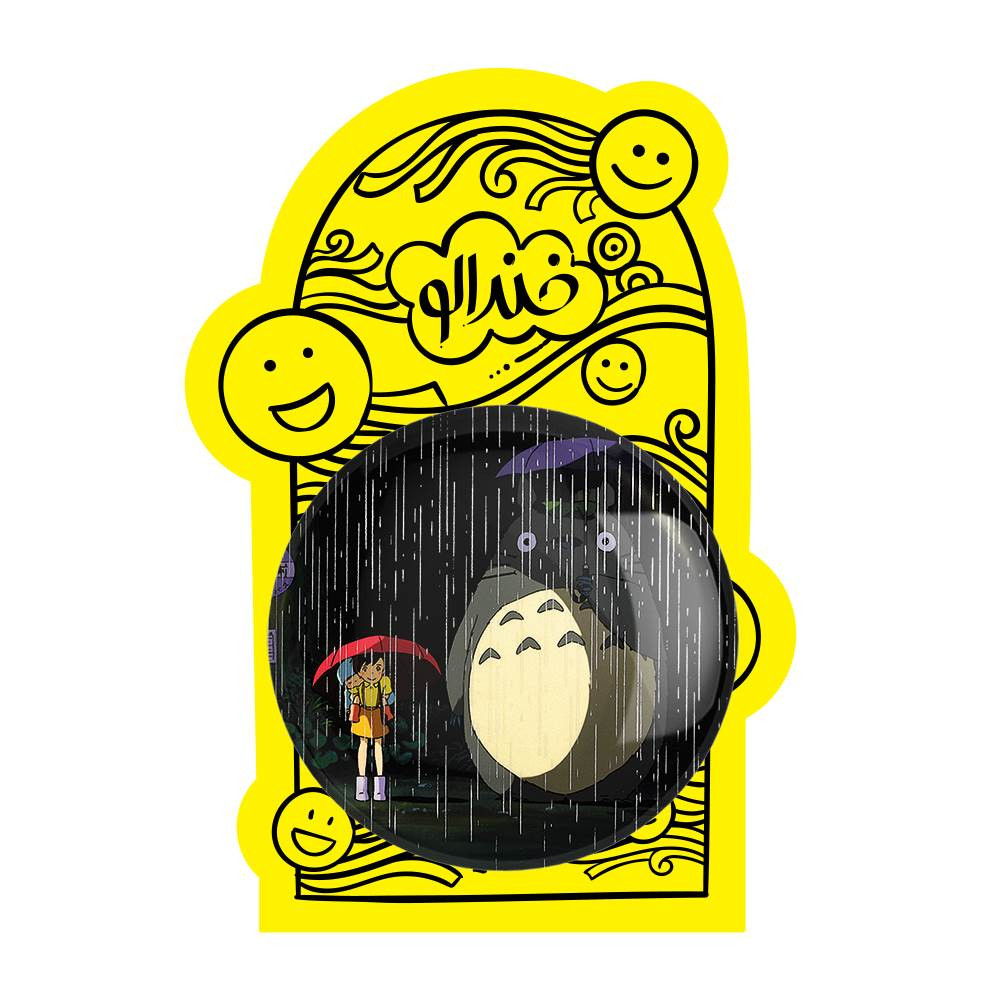 آینه جیبی خندالو مدل توتورو و ساتسوکی انیمه توتورو Totoro  کد 12819