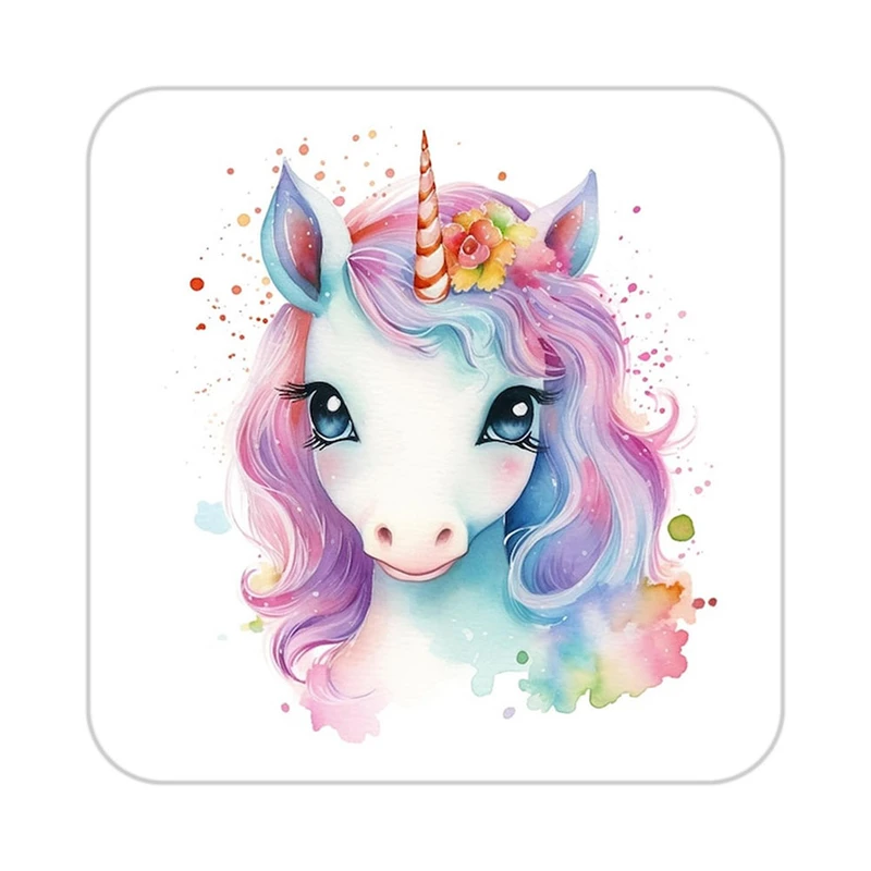 زیر لیوانی کاکتی طرح اسب تک شاخ و یونیکورن مدل mp32378