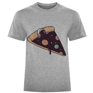 تیشرت آستین کوتاه مردانه طرح پیتزا کد F492