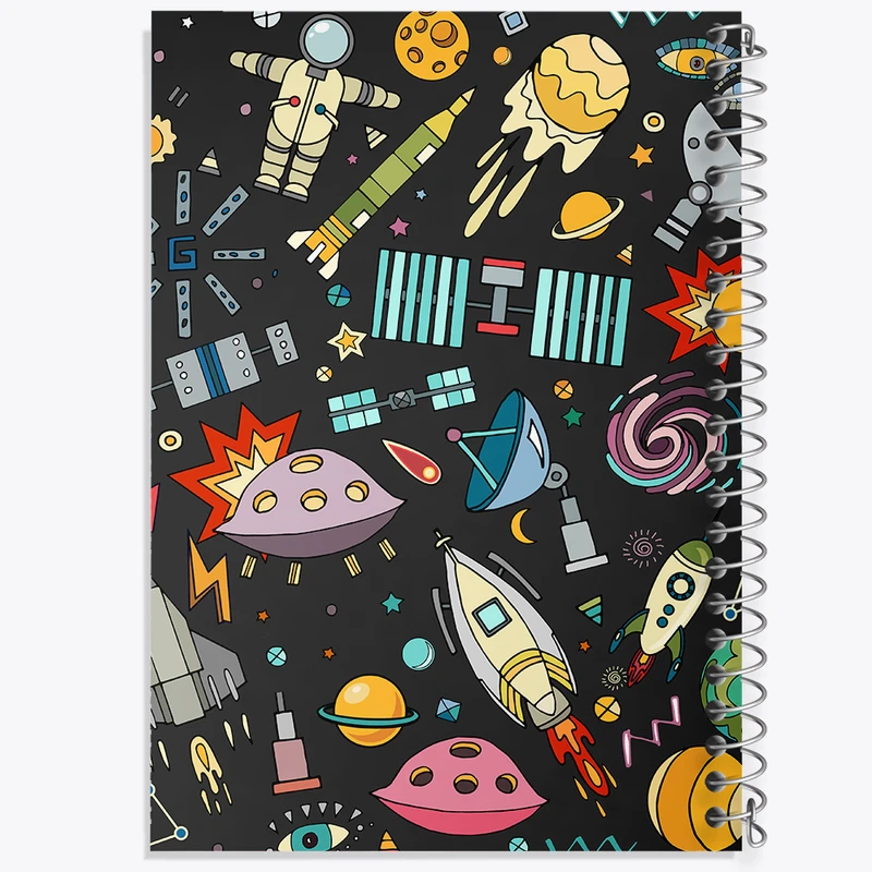 دفتر شطرنجی 50 برگ خندالو مدل فضایی کد N587