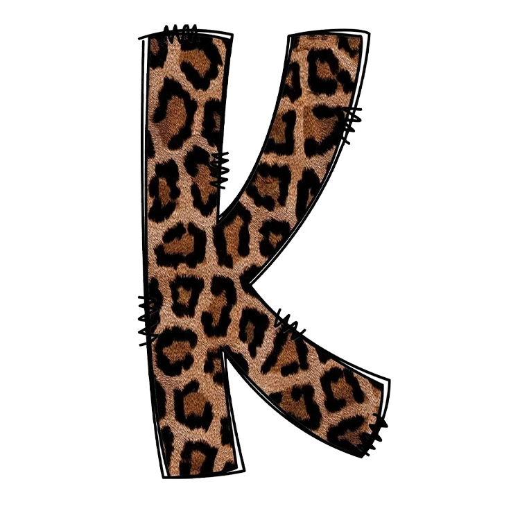 استیکر پارچه و لباس پاد آفرین مدل حرف K کد S3586