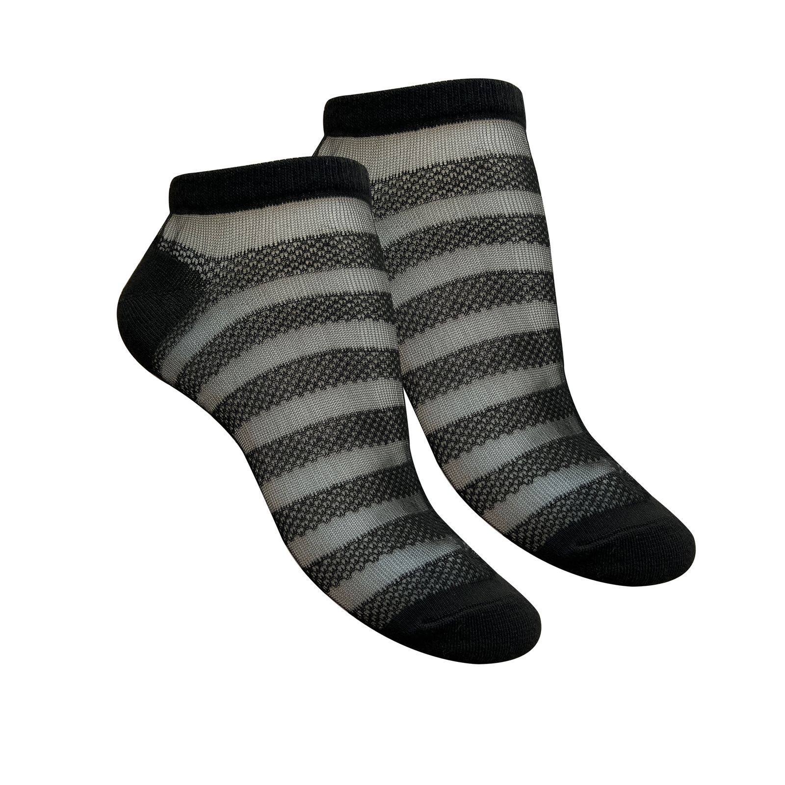 جوراب زنانه تن پوش هنگامه مدل شیشه ای راه راه -  - 1