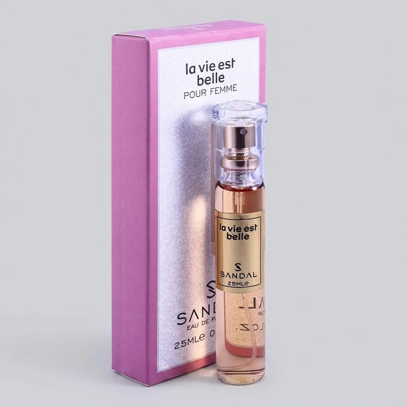 عطر جیبی زنانه صندل مدل La Vie Est Belle حجم 25 میلی لیتر