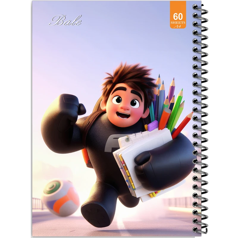 دفتر نقاشی 60 برگ انتشارات بله طرح فانتزی پسرانه کد A4-O262