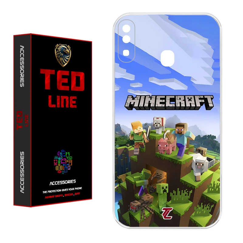 کاور تدلاین طرح ماینکرفت کد 1207 مناسب برای گوشی موبایل سامسونگ Galaxy A20 / A30