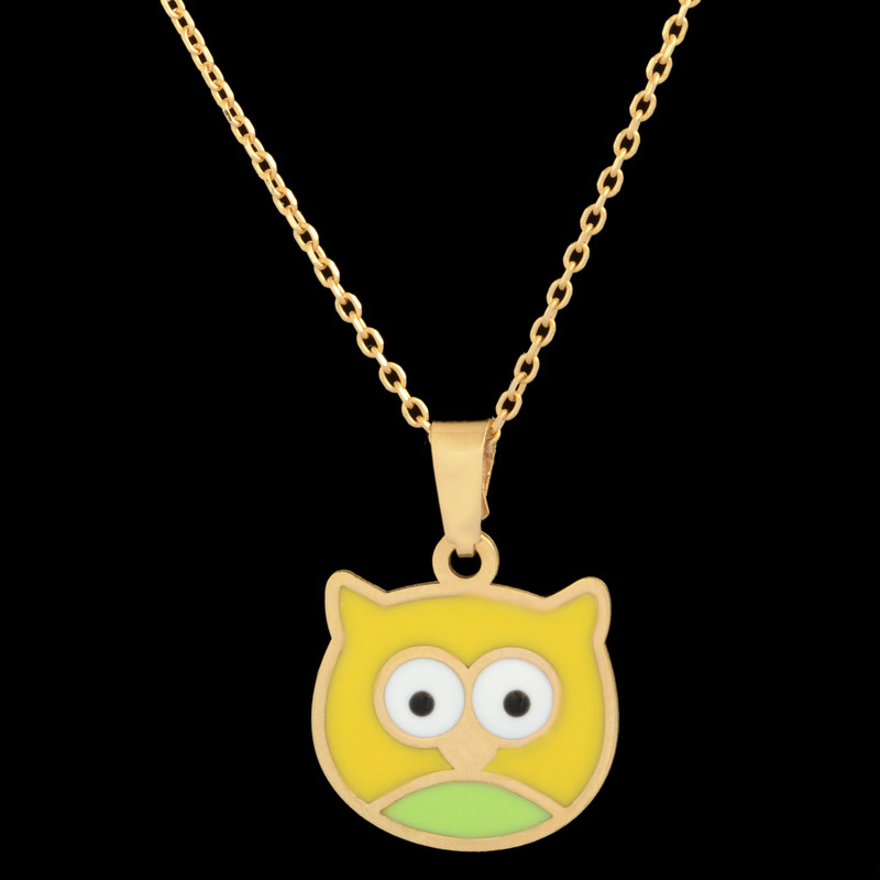 گردنبند طلا 18 عیار دخترانه طلای مستجابی مدل جغد کد 17 گردنبند طلا 18 عیار دخترانه طلای مستجابی مدل جغد کد 17