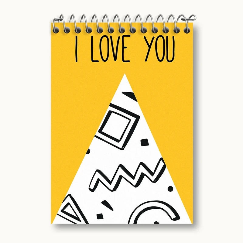 دفتر یادداشت 50 برگ خندالو مدل I Love You کد N267