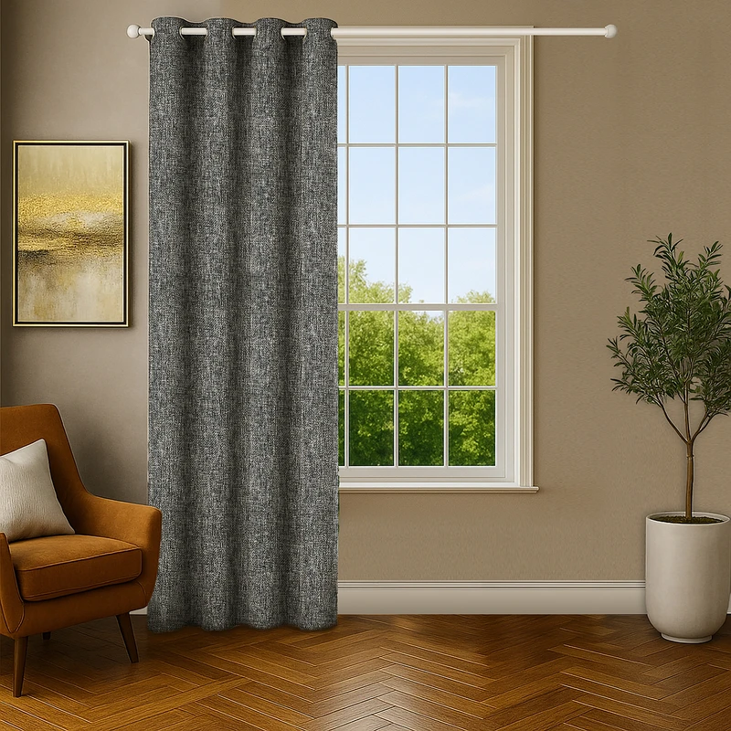 پرده پانچ نوین دکور سیلوانا مدل کتان تسلا 280_1 سایز 280x140 سانتی‌متر