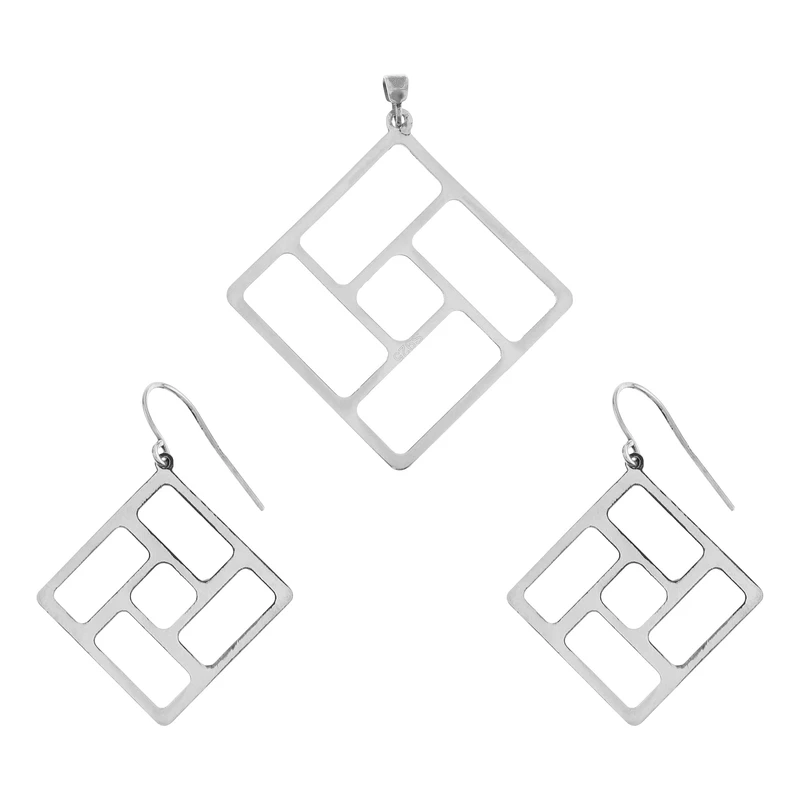 نیم ست نقره زنانه مدل 23D-SET
