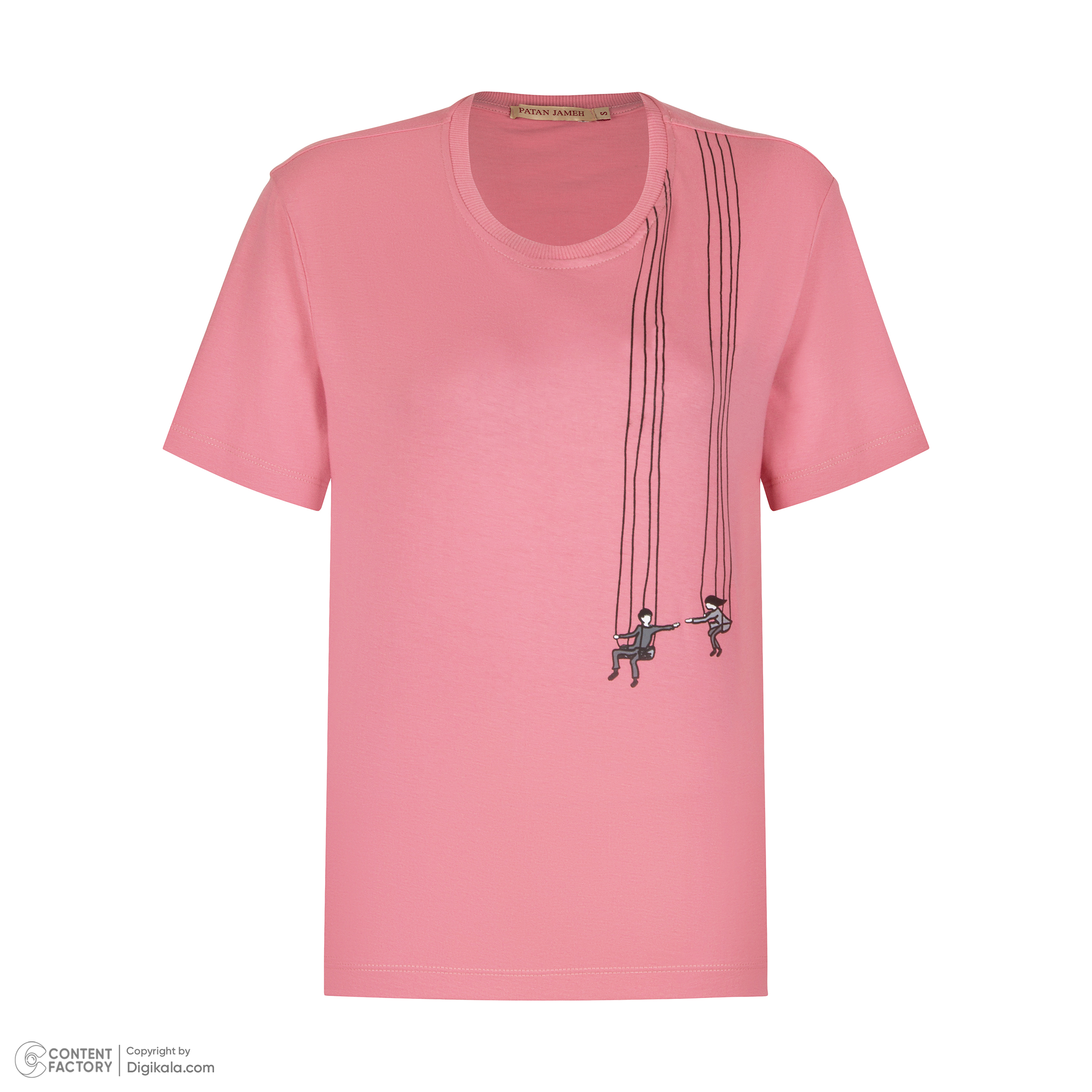 تی شرت آستین کوتاه زنانه پاتن جامه مدل نخی 131631020297176 -  - 3