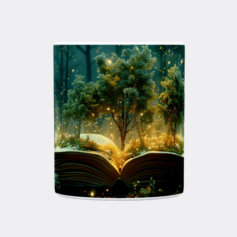 ماگ حس آمیزی طرح کتاب مدل کتابخانه کد 9