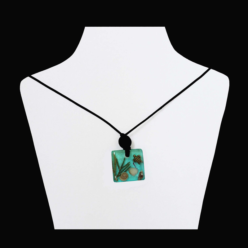 گردنبند دخترانه مدل لاک پشت در دریا