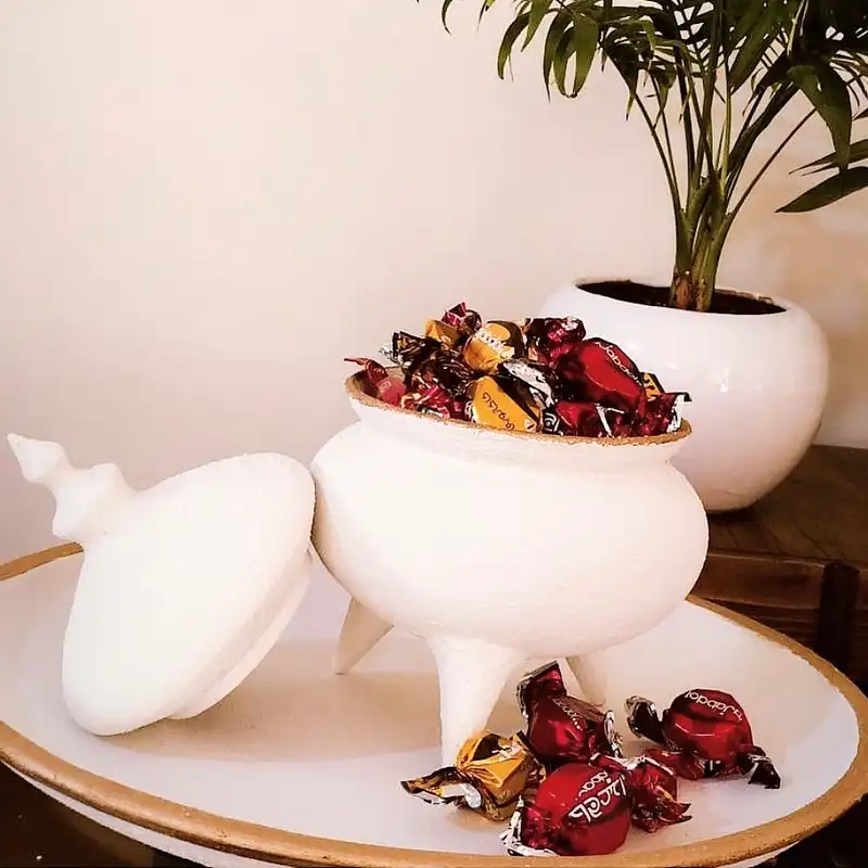 شکلات خوری سفالی مدل پتینه یونانی کد 04