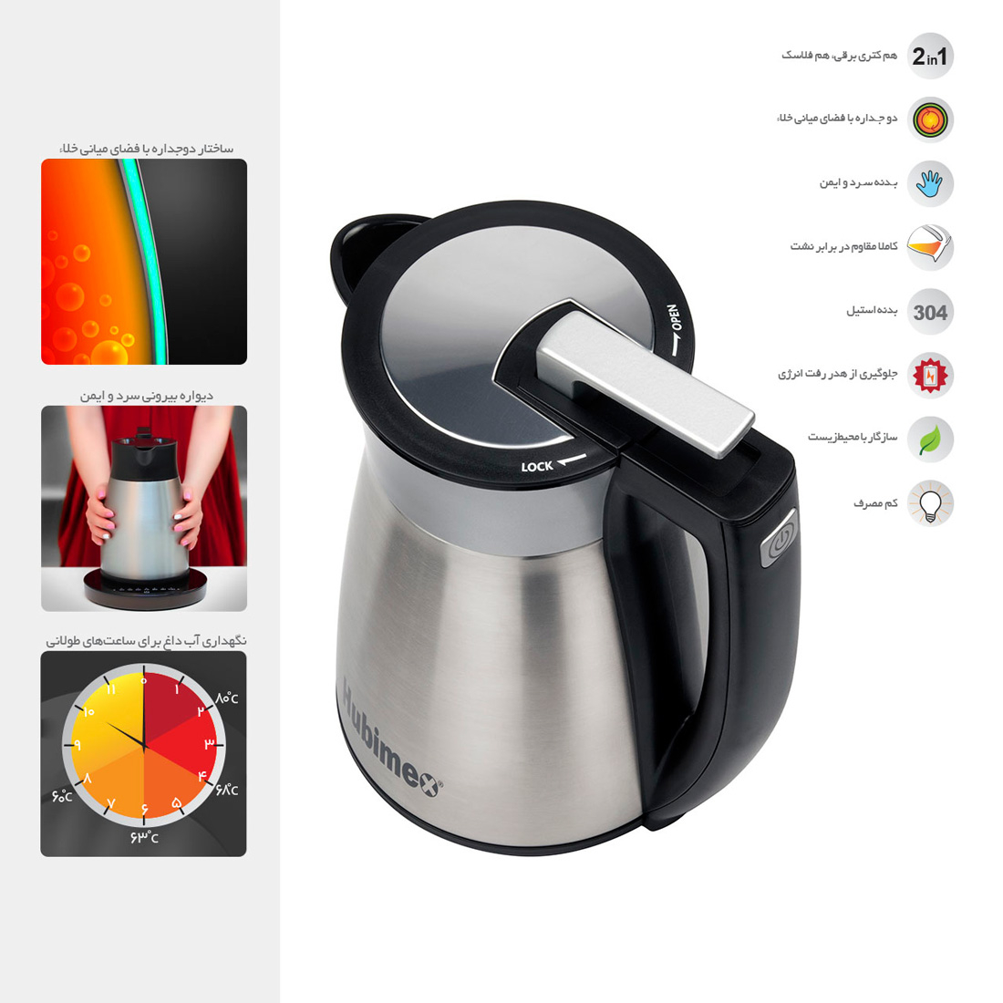 کتری برقی هوبیمکس مدل 2153681 infographic