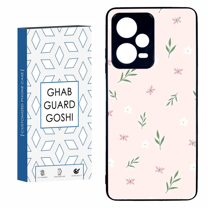 کاور قاب گارد گوشی طرح گل صورتی کد TPU-056 مناسب برای گوشی موبایل شیائومی  REDMI NOTE 12 PRO 5G