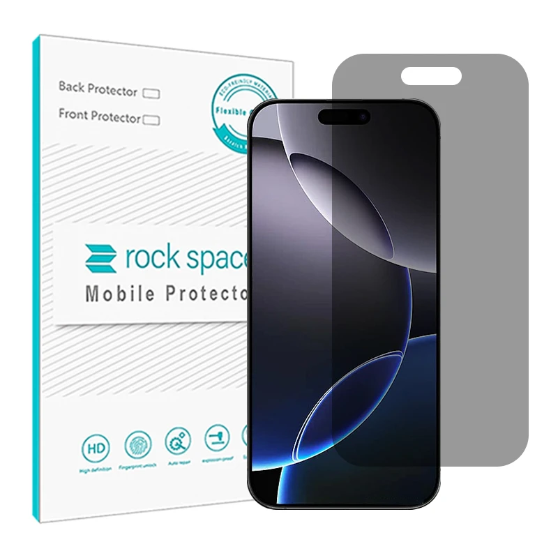 محافظ صفحه نمایش حریم شخصی راک اسپیس مدل Shield مناسب برای گوشی موبایل اپل iPhone 16 Pro