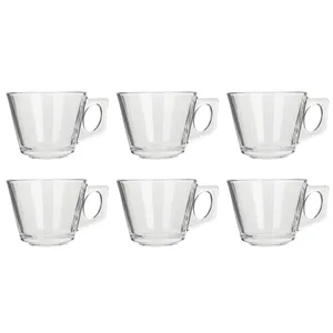 Pasabahce Vella 97302 Cup and Saucer Pack of 6