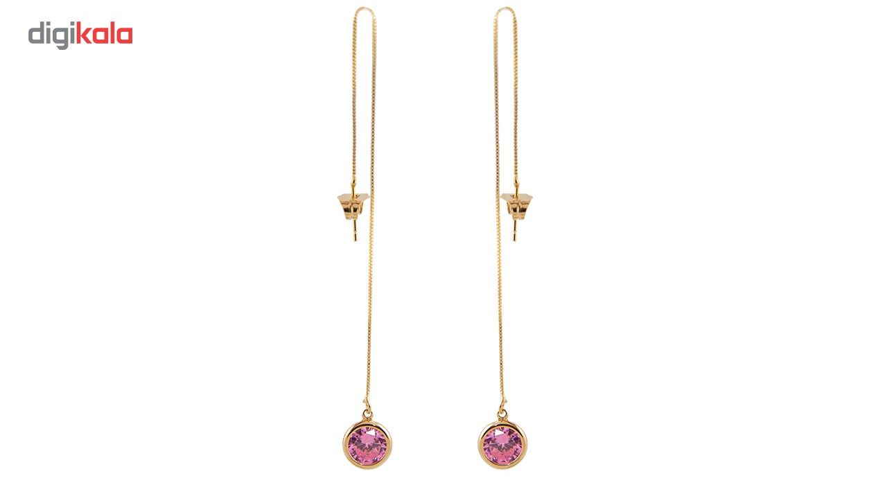 گوشواره ژوپینگ بهار گالری مدل Pink Crystal main 1 1