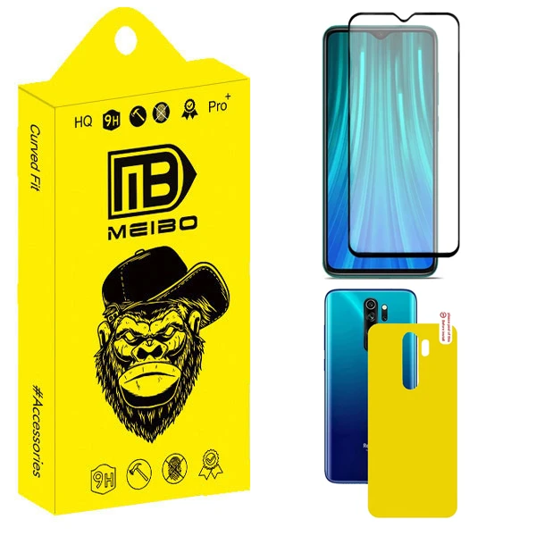 محافظ صفحه نمایش سرامیکی مات میبو مدل Resistant مناسب برای گوشی موبایل شیائومی Redmi Note 8 Pro به همراه محافظ پشت گوشی