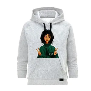 هودی زنانه مدل SQUID GAME کد J101 رنگ طوسی