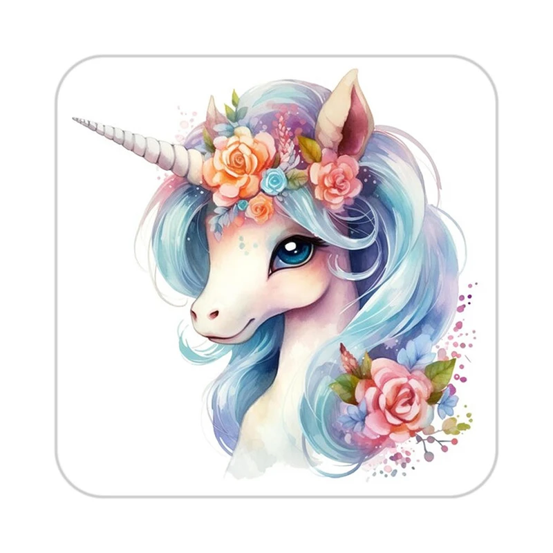 زیر لیوانی کاکتی طرح اسب تک شاخ و یونیکورن مدل mp32803